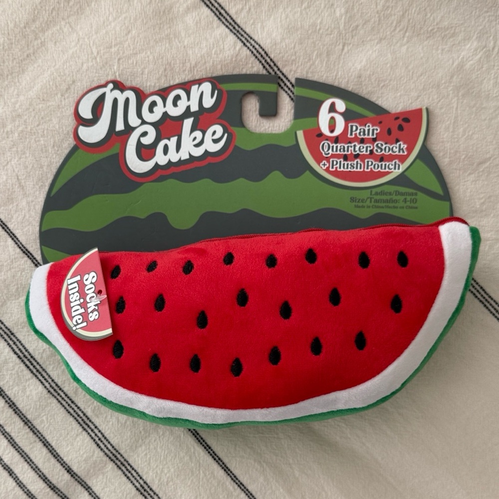 Moon Cake Watermelon Plush Pouch